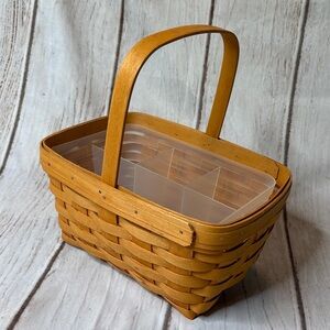 Longaberger Spring Basket With Sectioned Divider